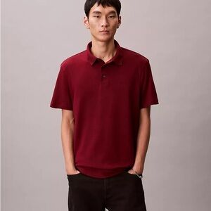 Calvin Klein Men's Burgundy Polo Shirt
